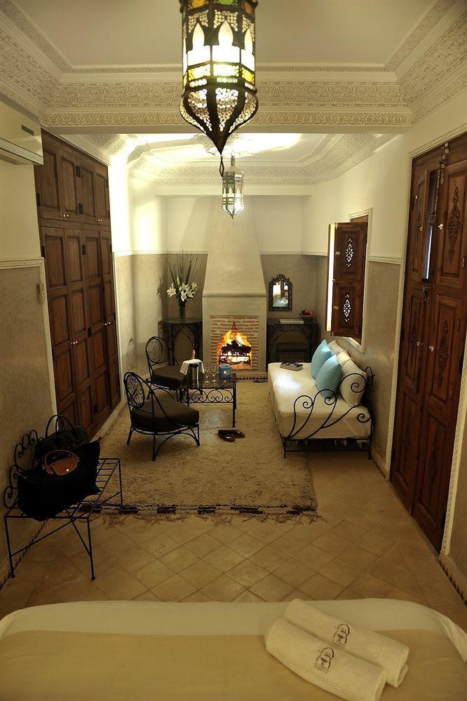 Riad Le Jardin D'Abdou Marrakesz Zewnętrze zdjęcie A Moroccan living room